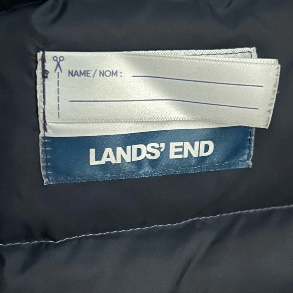 Land's End Kids Expedition Blue Down Waterproof Winter Parka Size XL 14